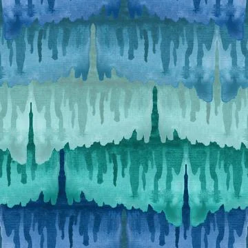 Seamless pattern with melting blocks in blue colors Stock Illustration