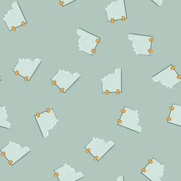 Seamless pattern memo pinned torn paper notes cartoon vector Stock Illustration