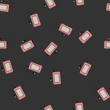 Seamless pattern memory hard drive cartoon vector イラスト素材