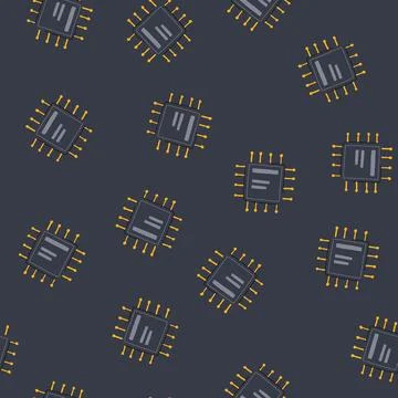 Seamless pattern memory microchip cartoon vector Stockillustratie