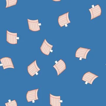 Seamless pattern memory pinned paper notes cartoon vector Stock Illustration