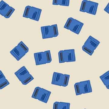 Seamless pattern memory sd card cartoon vector Stock Illustration