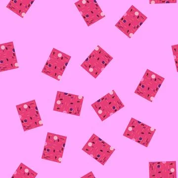 Seamless pattern Memphis design abstract pattern with geometric shapes Stock Illustration
