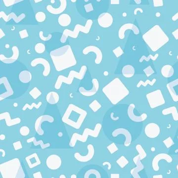 Seamless pattern Memphis style Stock Illustration