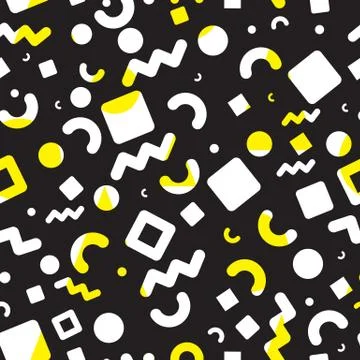 Seamless pattern Memphis style Illustrazione stock