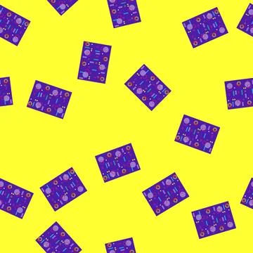 Seamless pattern Memphis style pattern creating playful geometric background Stock Illustration