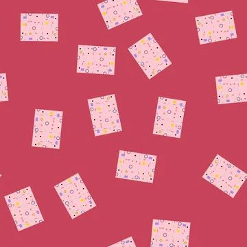 Seamless pattern Memphis style pattern creating playful geometric background 스톡 일러스트