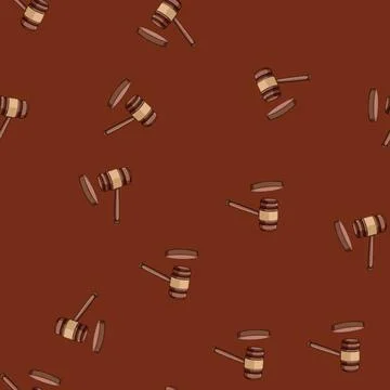 Seamless pattern ment judge hammer cartoon vector Ilustración de archivo