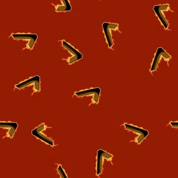 Seamless pattern menu fire game button cartoon vector イラスト素材
