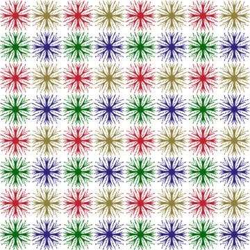 Seamless pattern Merry Christmas and Happy New Year. Colored snowflakes Stock Illustration