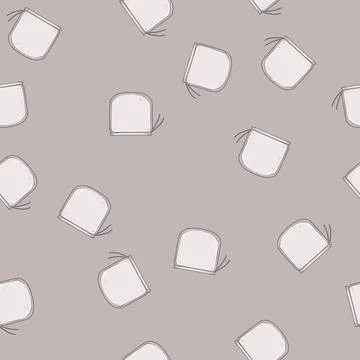 Seamless pattern mesh nut milk strainer bag cartoon vector Stock Illustration
