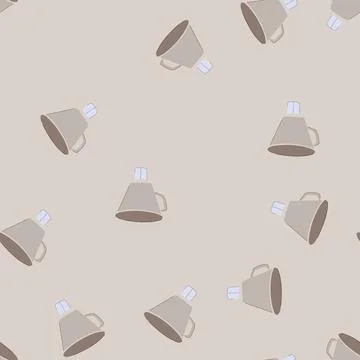 Seamless pattern mesh reusable coffee filter cartoon vector Illustrazione stock