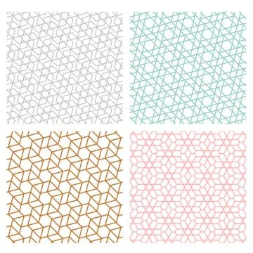 Seamless pattern in mesh style hexagon concept Stock Illustration
