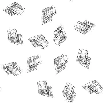 Seamless pattern message mail paper sketch hand drawn Stock Illustration