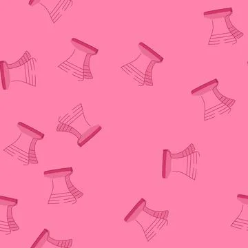 Seamless pattern metal binder clip cartoon vector Stock Illustration
