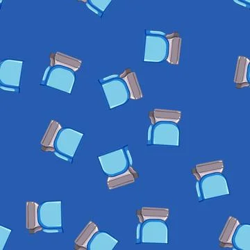 Seamless pattern metal binder clip cartoon vector color Stock Illustration