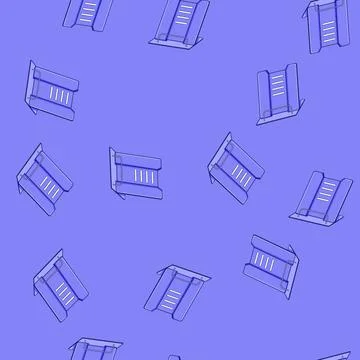 Seamless pattern metal book reading stand cartoon vector 스톡 일러스트