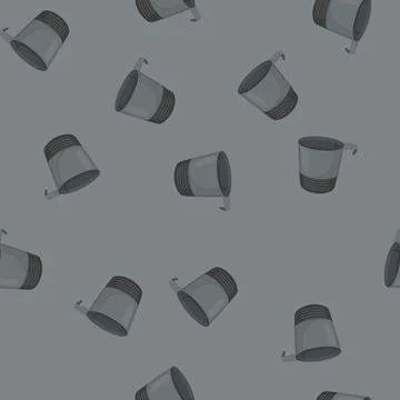 Seamless pattern metal camp cup cartoon vector Stock Illustration