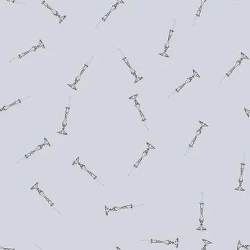 Seamless pattern metal candlestick vintage cartoon vector 스톡 일러스트