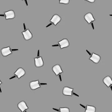 Seamless pattern metal cezve coffee cartoon vector Illustration
