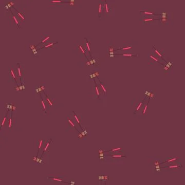 Seamless pattern metal chopstick rest cartoon vector Stock Illustration