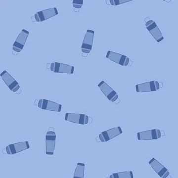 Seamless pattern metal cocktail shaker cartoon vector Stock Illustration