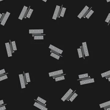 Seamless pattern metal door hinge cartoon vector Illustration