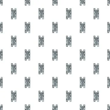 Seamless pattern with metal door hinges Illustrazione stock
