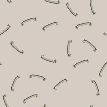 Seamless pattern Metal drawer cabinet pull hardware accessory Stock Illustration