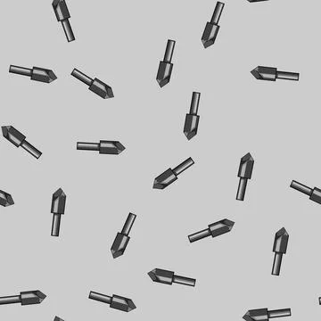Seamless pattern metal drill bit cartoon vector Illustrazione stock