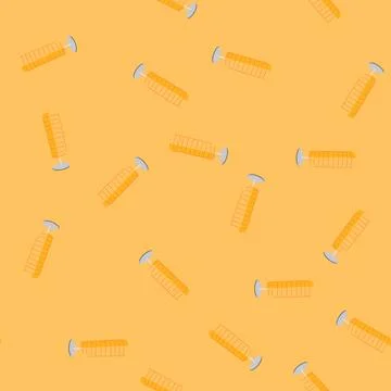 Seamless pattern metal floor lamp cartoon vector Stock Illustration
