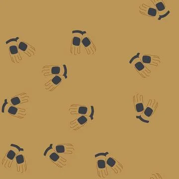 Seamless pattern metal gloves welding cartoon vector Stock Illustration