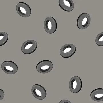 Seamless pattern metal grommet ring cartoon vector Illustrazione stock