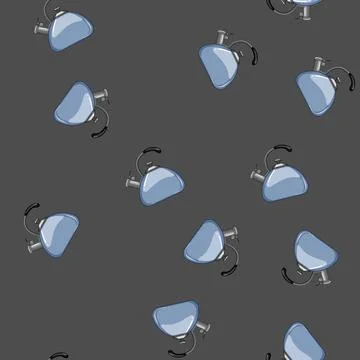 Seamless pattern metal kettle kitchen cartoon vector Stock Illustration