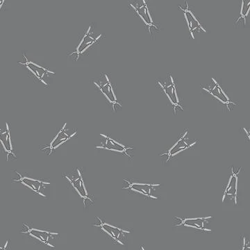 Seamless pattern metal knife tool cartoon vector Stock Illustration