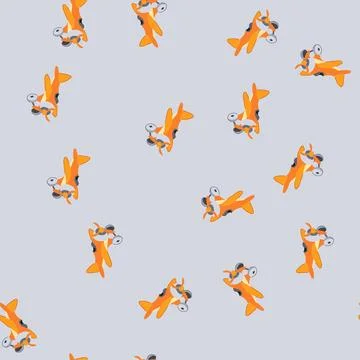 Seamless pattern metal plane toy cartoon vector Stock Illustration