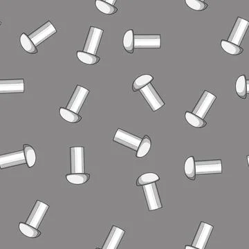 Seamless pattern Metal rivet screw fastener industrial fix component Stock Illustration