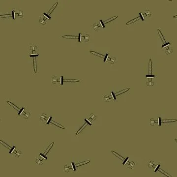 Seamless pattern metal roofing screw cartoon vector Stock Illustration