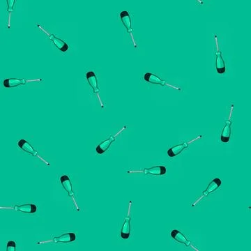 Seamless pattern metal screwdriver tool cartoon vector イラスト素材