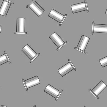 Seamless pattern Metal self piercing rivet fastening industrial component Stock Illustration