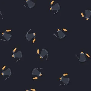 Seamless pattern metal steel drip kettle cartoon vector イラスト素材