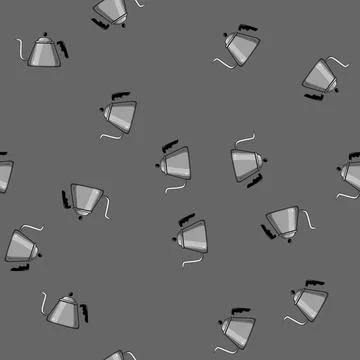 Seamless pattern metal steel drip kettle cartoon vector イラスト素材