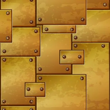 Seamless pattern metal, texture rusty iron plates for graphic design. Stock Illustration