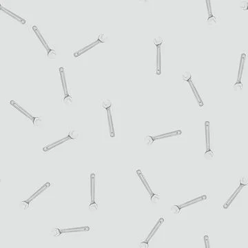 Seamless pattern metal wrench tool cartoon vector Stockillustratie