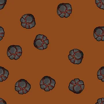 Seamless pattern meteor fire ball cartoon vector 스톡 일러스트