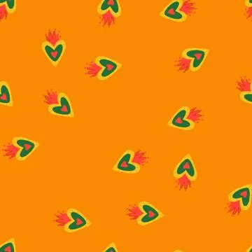 Seamless pattern mexico mexican heart cartoon vector Stock Illustration