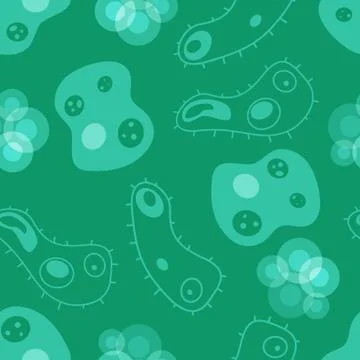 Seamless Pattern Micro Cells Vector Illustration Stock Illustration