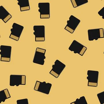 Seamless pattern micro memory card cartoon vector イラスト素材