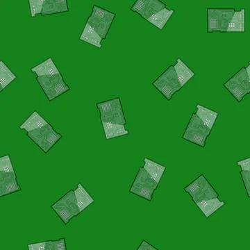 Seamless pattern microchip microcontroller cartoon vector イラスト素材