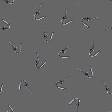 Seamless pattern microphone headset audio cartoon vector Stock Illustration